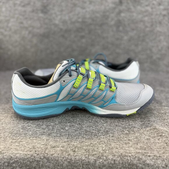 ✅Merrell Allout Fuse Trail Running Shoes Womens Size 11 Sleet/Lime J06324 *STAIN - Picture 12 of 13